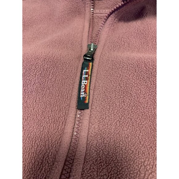 L.L. Bean Dusty Rose Fleece Full Zip Jacket Size M - Picture 8 of 8